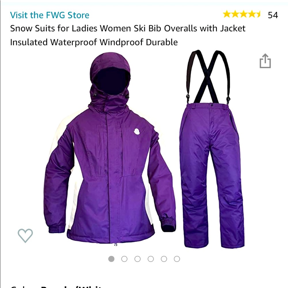 Size small purple snow suit